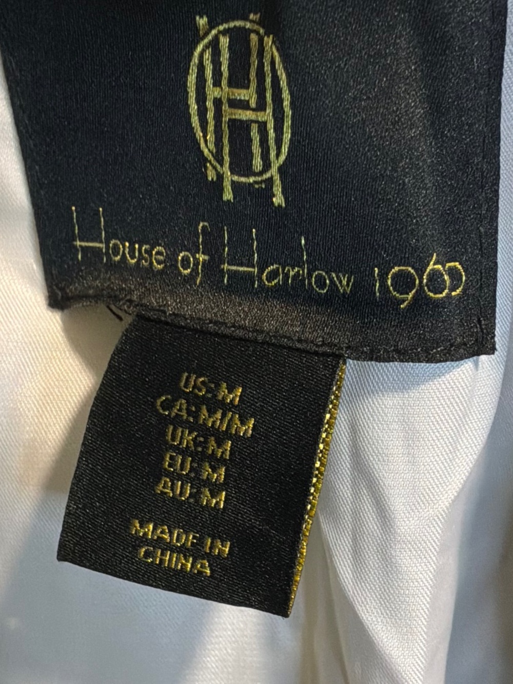 House of Harlow 1960 Green & White Houndstooth Double Breasted Blazer M - Picture 2 of 7